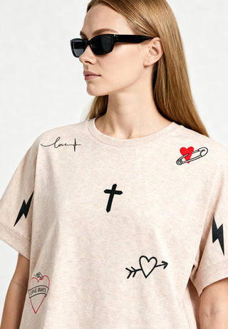 T-shirt Oversize "Tattoo Mi Amor"
