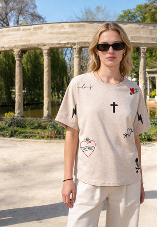 T-shirt Oversize "Tattoo Mi Amor"