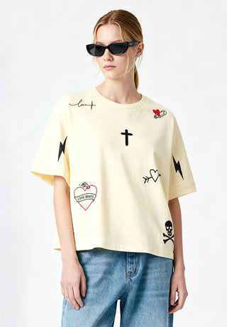 T-shirt Oversize "Tattoo Mi Amor"
