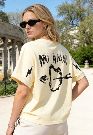 T-shirt Oversize "Tattoo Mi Amor"
