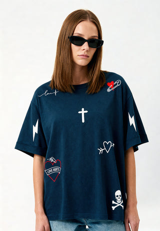 T-shirt Oversize "Tattoo Mi Amor"