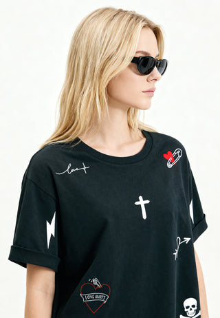 T-shirt Oversize "Tattoo Mi Amor"