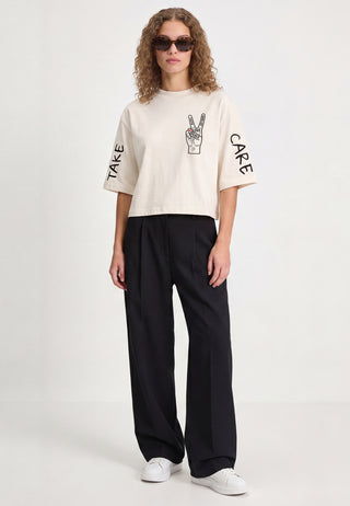 T-shirt Cropped "Take Care"
