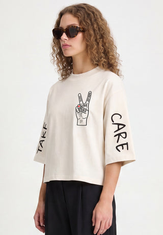 T-shirt Cropped "Take Care"