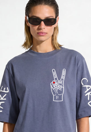 T-shirt Cropped "Take Care"