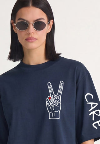 T-shirt Cropped "Take Care"