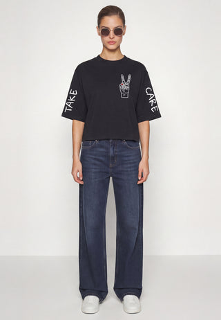 T-shirt Cropped "Take Care"