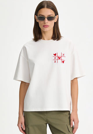 T-shirt Boxy Brodé "Love Wins"