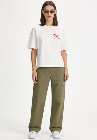T-shirt Boxy Brodé "Love Wins"