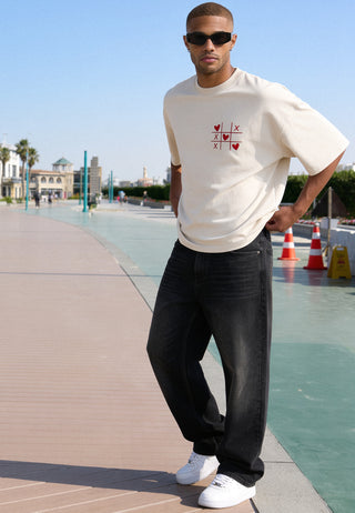 T-shirt Boxy Brodé "Love Wins"