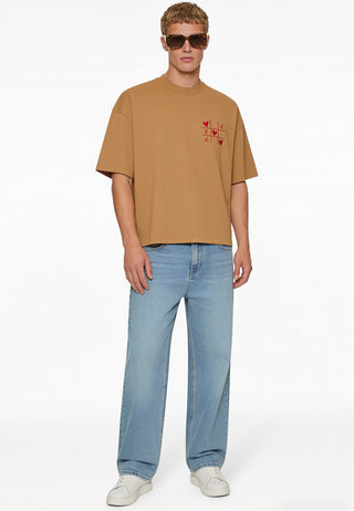 T-shirt Boxy Brodé "Love Wins"