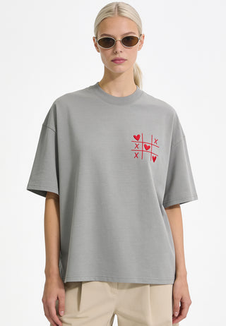 T-shirt Boxy Brodé "Love Wins"