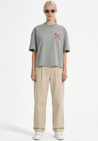 T-shirt Boxy Brodé "Love Wins"