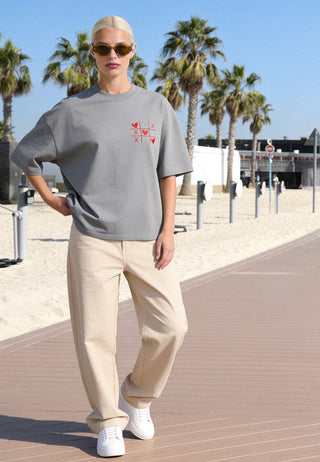 T-shirt Boxy Brodé "Love Wins"