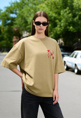 T-shirt Boxy Brodé "Love Wins"