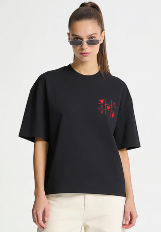 T-shirt Boxy Brodé "Love Wins"