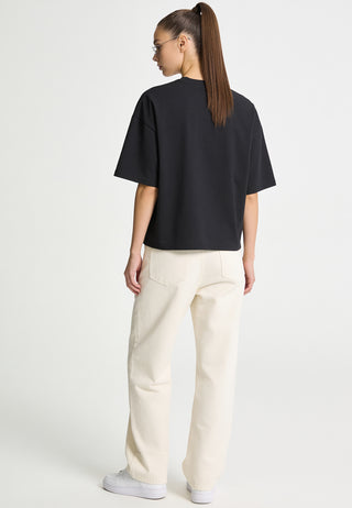 T-shirt Boxy Brodé "Love Wins"