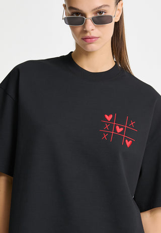 T-shirt Boxy Brodé "Love Wins"