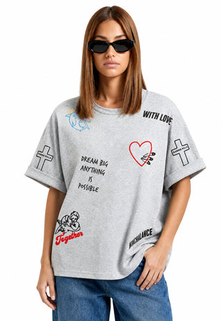 T-shirt Oversize "Tattoo Be Kind"