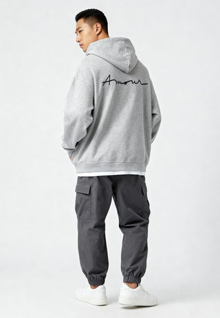 Hoodie Oversize Brodé "Amour"