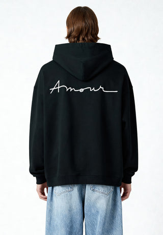 Hoodie Oversize Brodé "Amour"