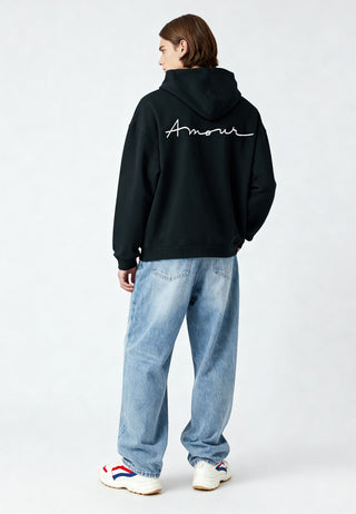 Hoodie Oversize Brodé "Amour"