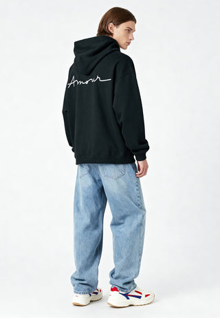 Hoodie Oversize Brodé "Amour"
