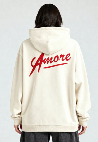 Hoodie Oversize Brodé "Amore"