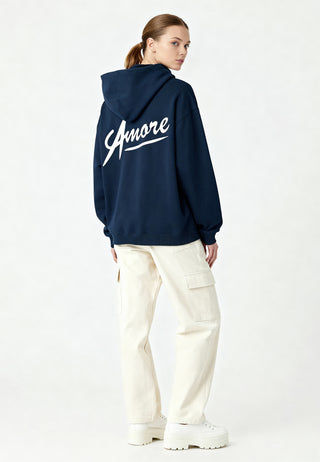 Hoodie Oversize Brodé "Amore"