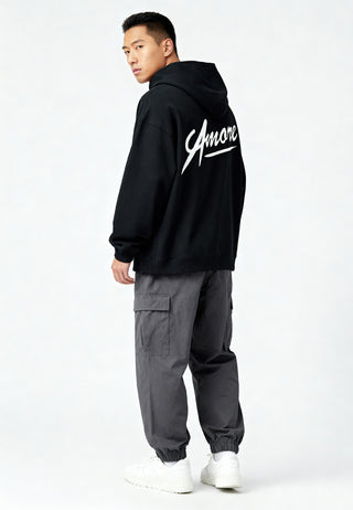 Hoodie Oversize Brodé "Amore"