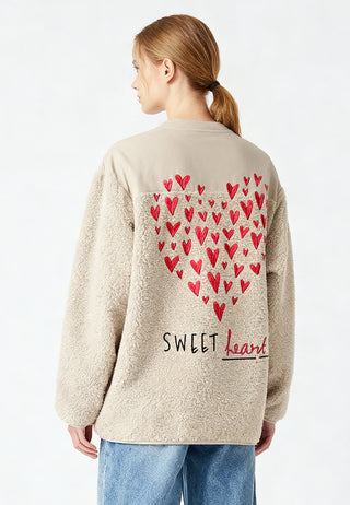Veste Sherpa Brodée "Sweetheart"