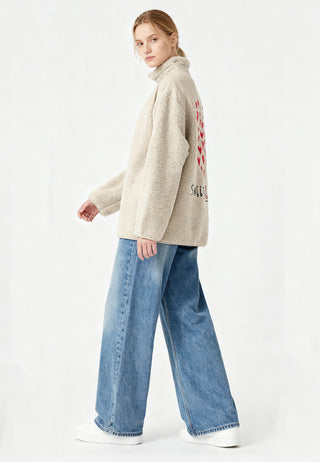 Veste Sherpa Brodée "Sweetheart"