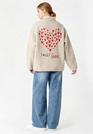 Veste Sherpa Brodée "Sweetheart"