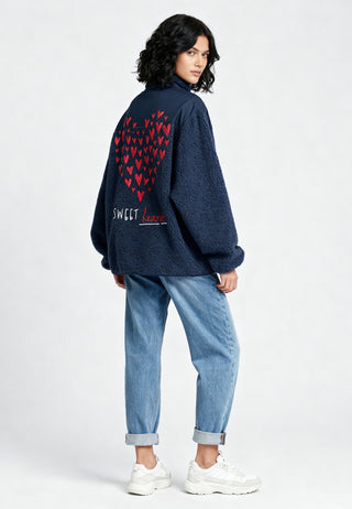 Veste Sherpa Brodée "Sweetheart"