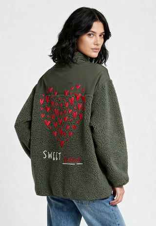 Veste Sherpa Brodée "Sweetheart"