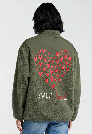 Veste Sherpa Brodée "Sweetheart"