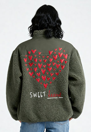 Veste Sherpa Brodée "Sweetheart"