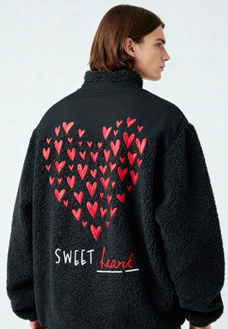 Veste Sherpa Brodée "Sweetheart"