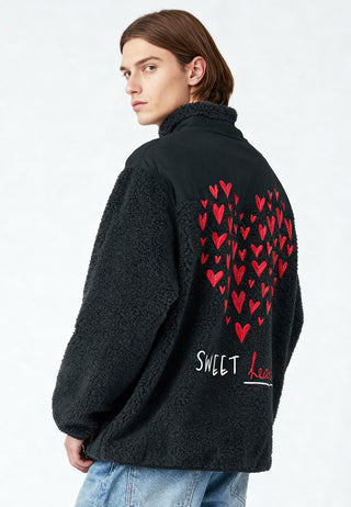 Veste Sherpa Brodée "Sweetheart"