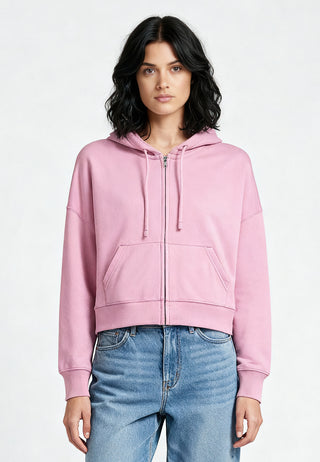 Cropped Hoodie à Zip Essentiel