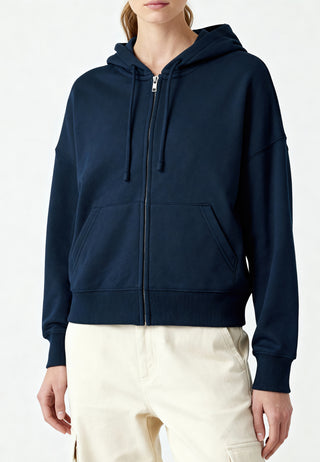 Cropped Hoodie à Zip Essentiel