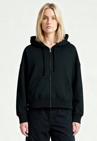 Cropped Hoodie à Zip Essentiel