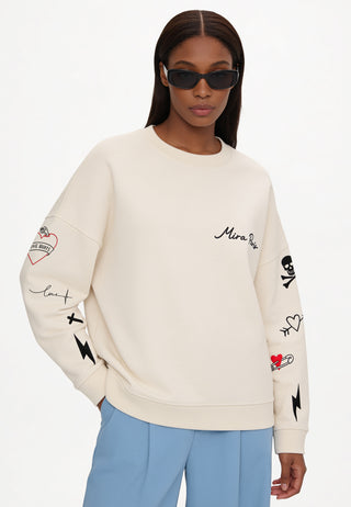Sweatshirt Loose Fit "Tattoo Mi Amor"