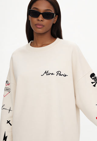 Sweatshirt Loose Fit "Tattoo Mi Amor"