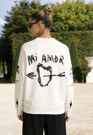 Sweatshirt Loose Fit "Tattoo Mi Amor"