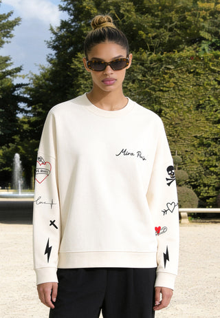 Sweatshirt Loose Fit "Tattoo Mi Amor"