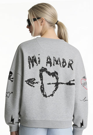 Sweatshirt Loose Fit "Tattoo Mi Amor"