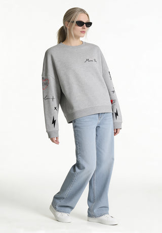Sweatshirt Loose Fit "Tattoo Mi Amor"
