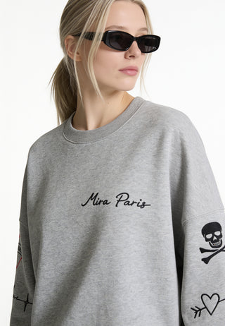 Sweatshirt Loose Fit "Tattoo Mi Amor"