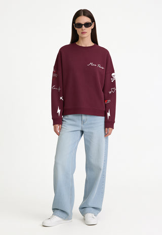 Sweatshirt Loose Fit "Tattoo Mi Amor"